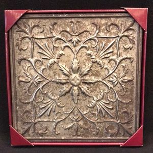 Home Decorators Floral Burst Metal Wall Plaque NEW
